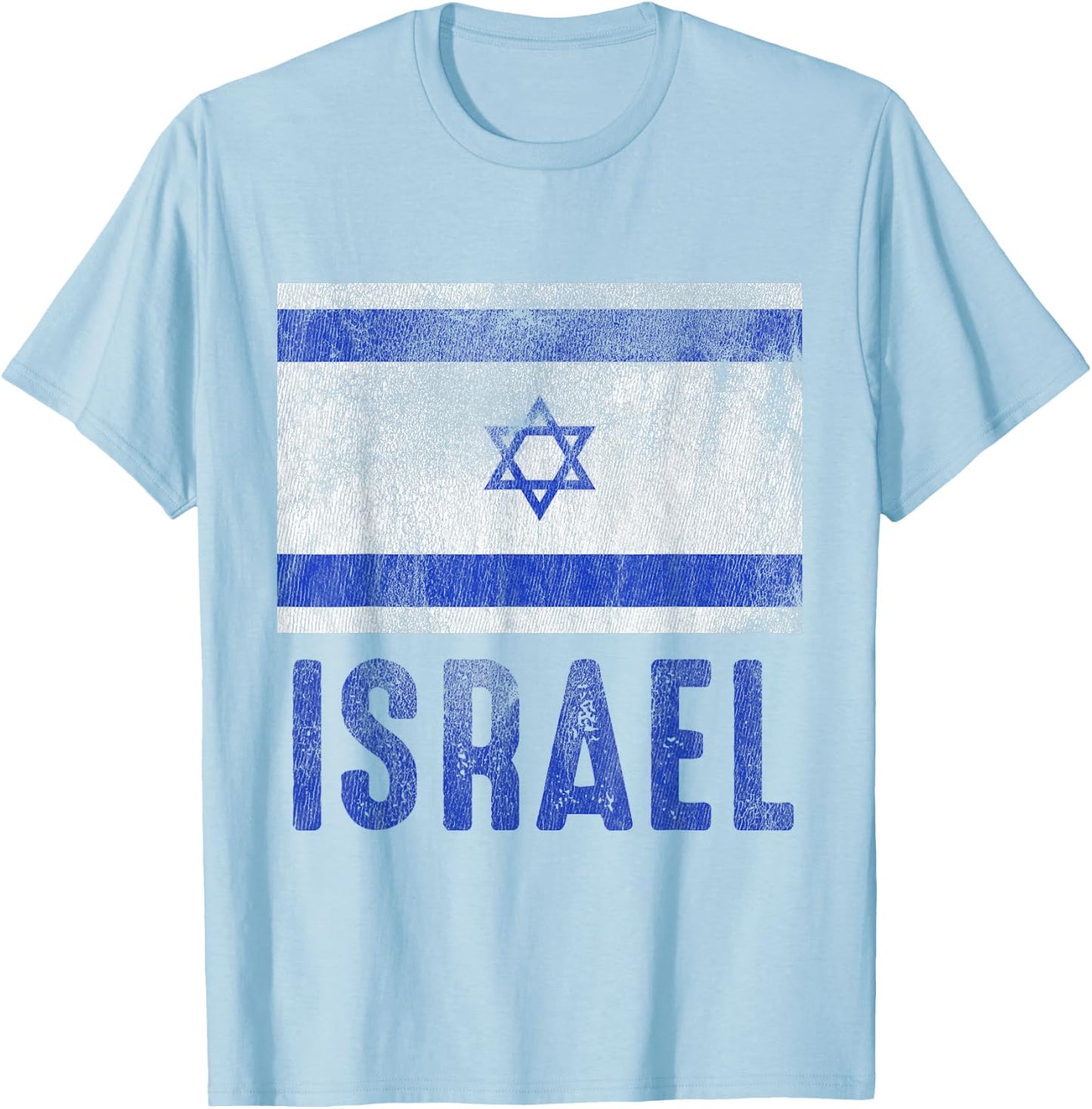 Vintage Israeli Flag Made In Israel Gift T-Shirt - T-Shirt | Light Blue