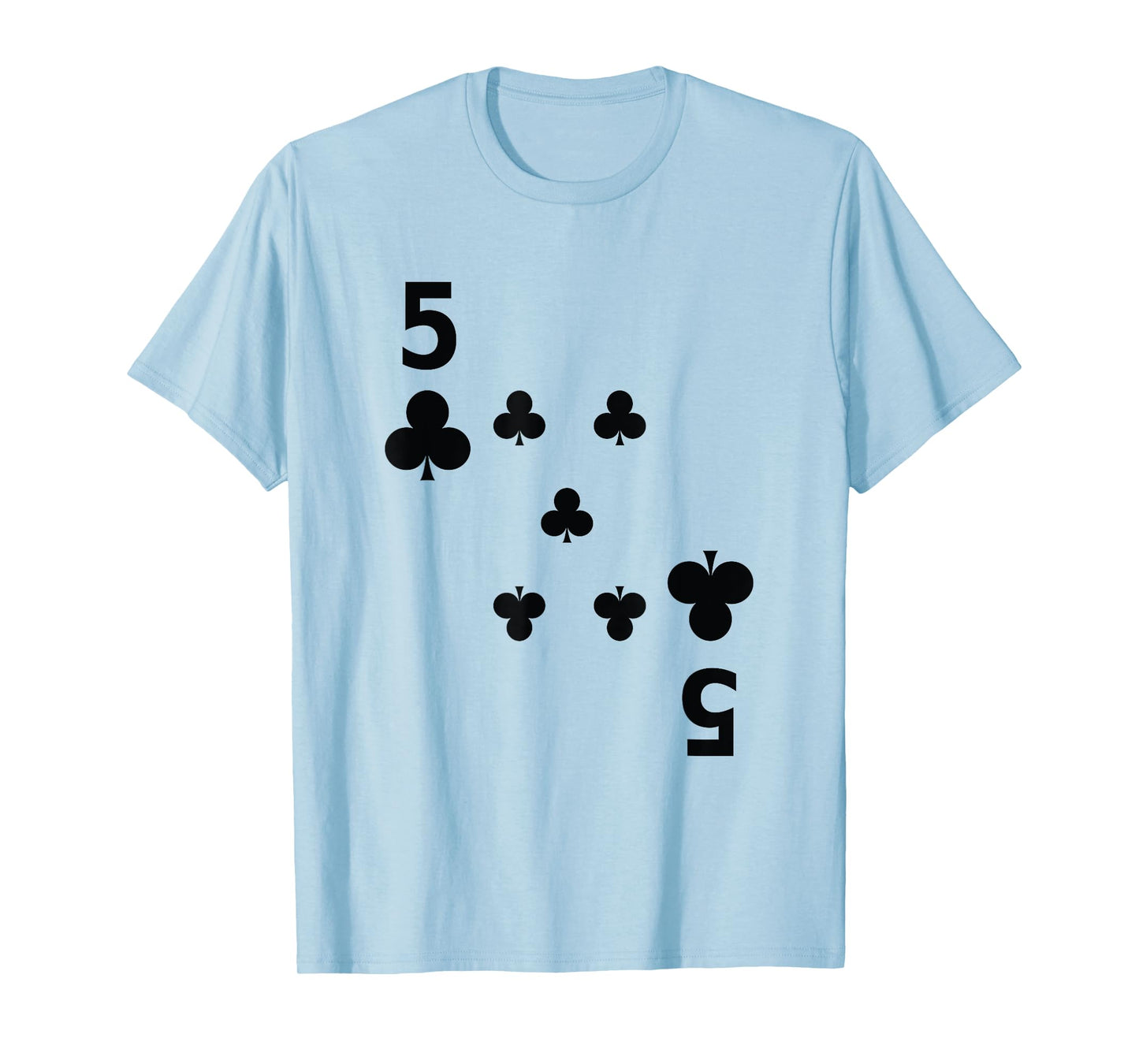 Five of Clubs 5 Tshirt poker playing card costume tee shirt T-Shirt