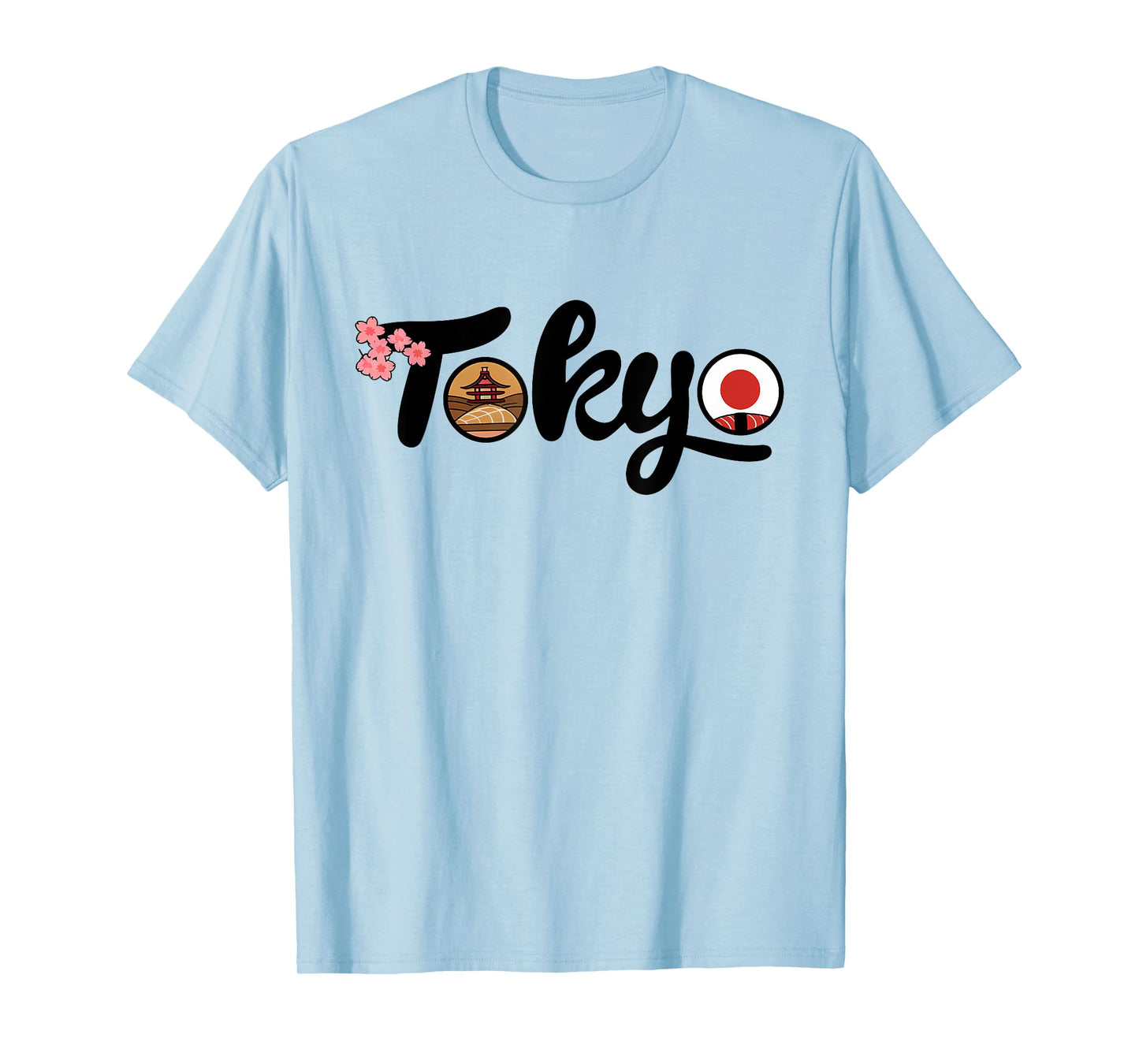 Tokyo Japan Sushi Cherry Blossom Temple Japanese Sakura T-Shirt