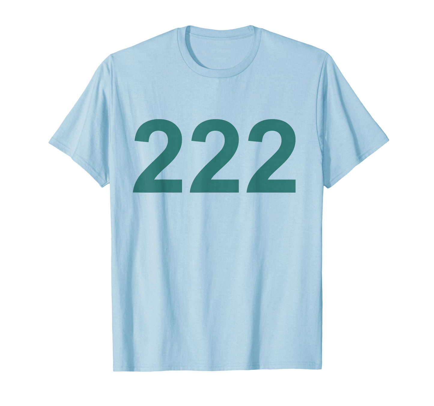 Creative 222 Designs Costume Ideas Co. Number 222 in Green Font on Light Background Fun Halloween T-Shirt