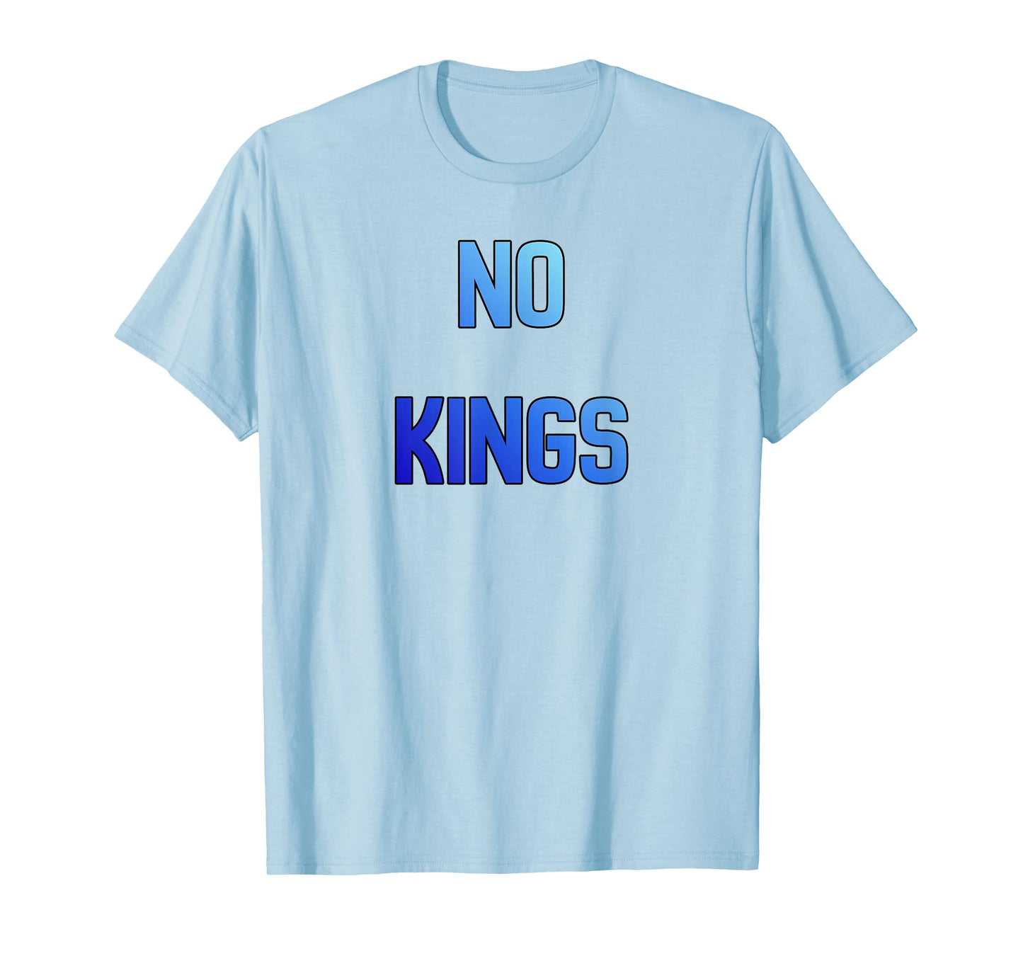 October 18 Blue Color Gradient No Kings T-Shirt