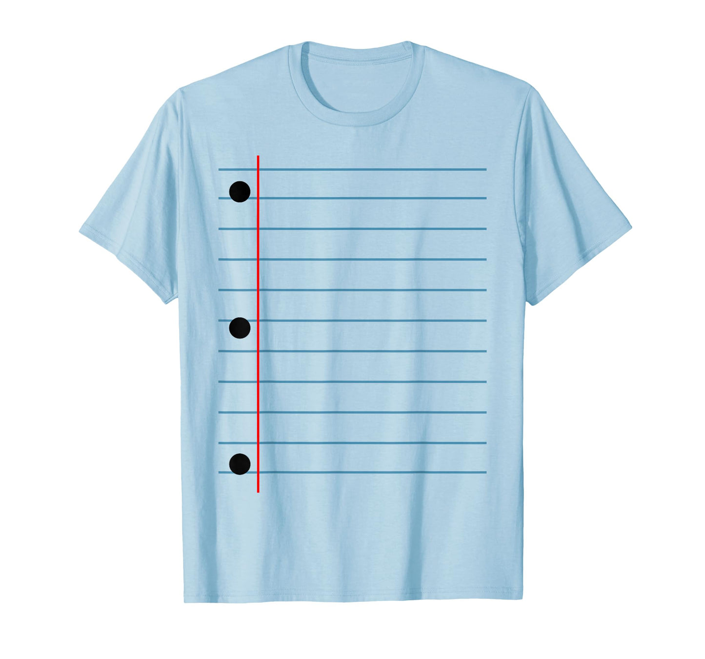 Lined Notebook Paper Group Halloween Costume T-Shirt