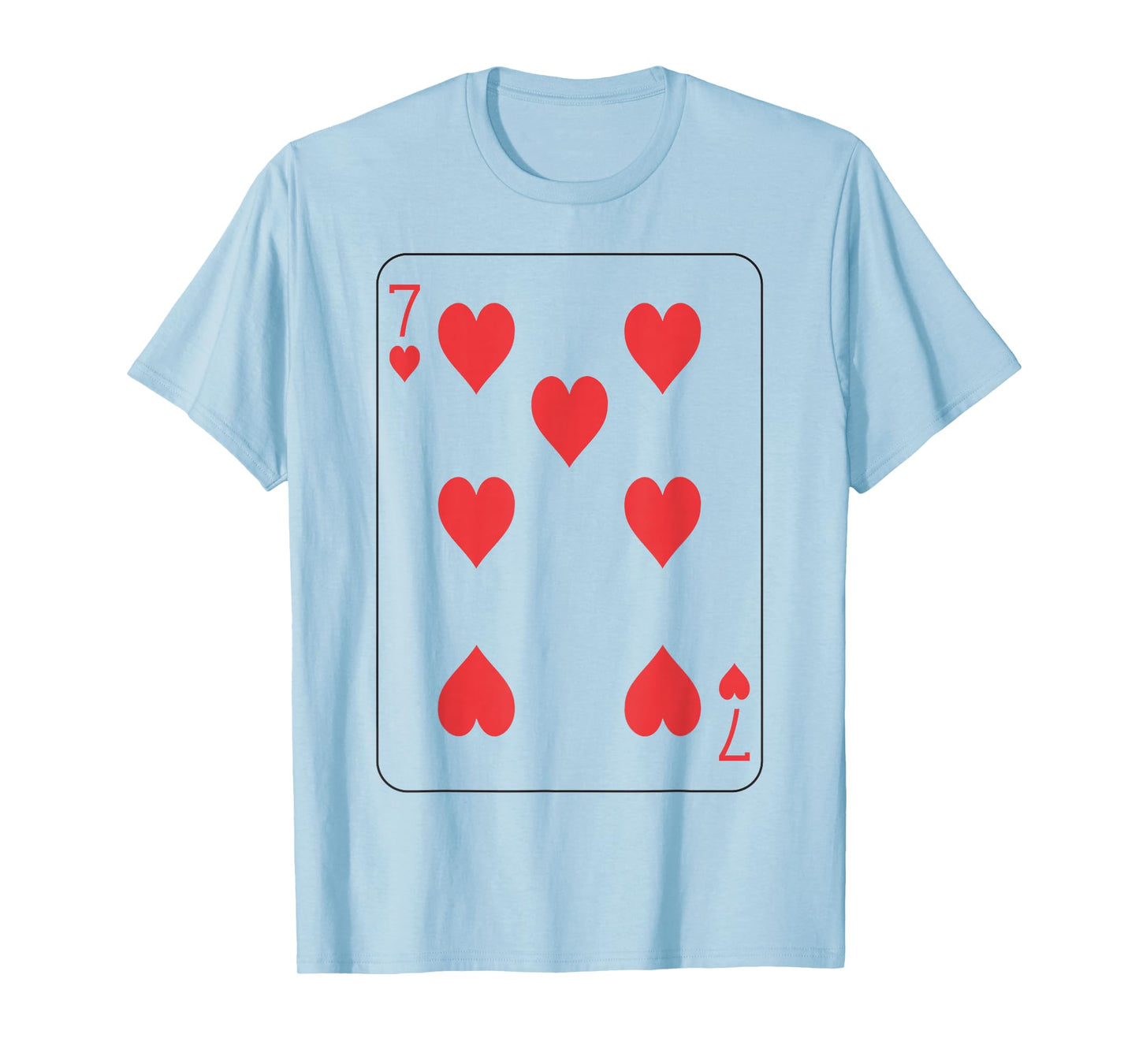 Seven of Hearts | Deck of Cards Front and Back Group Costume T-Shirt