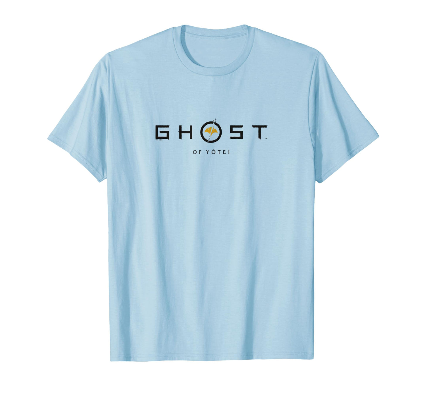 Ghost of Yotei Black Lettering Gingko Leaf Logo Video Game T-Shirt