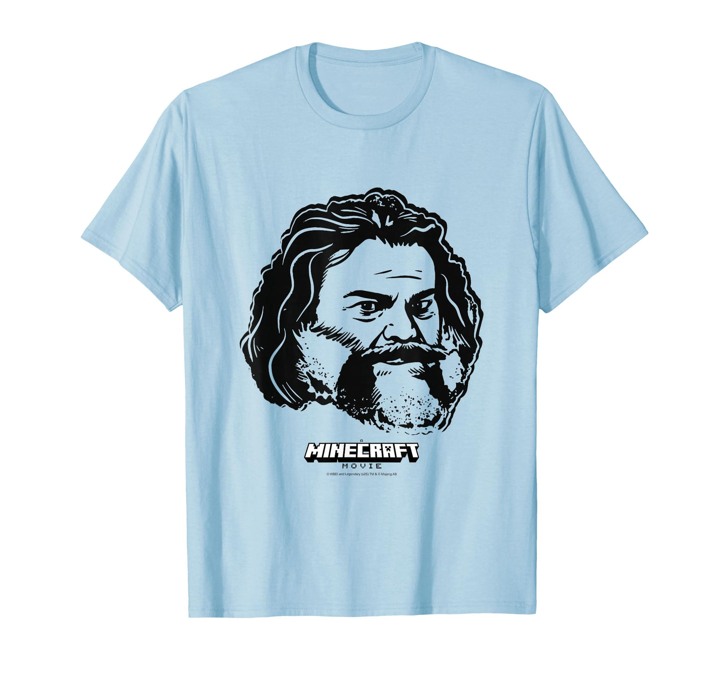 A Minecraft Movie Steve Big Face Face Outline Logo T-Shirt