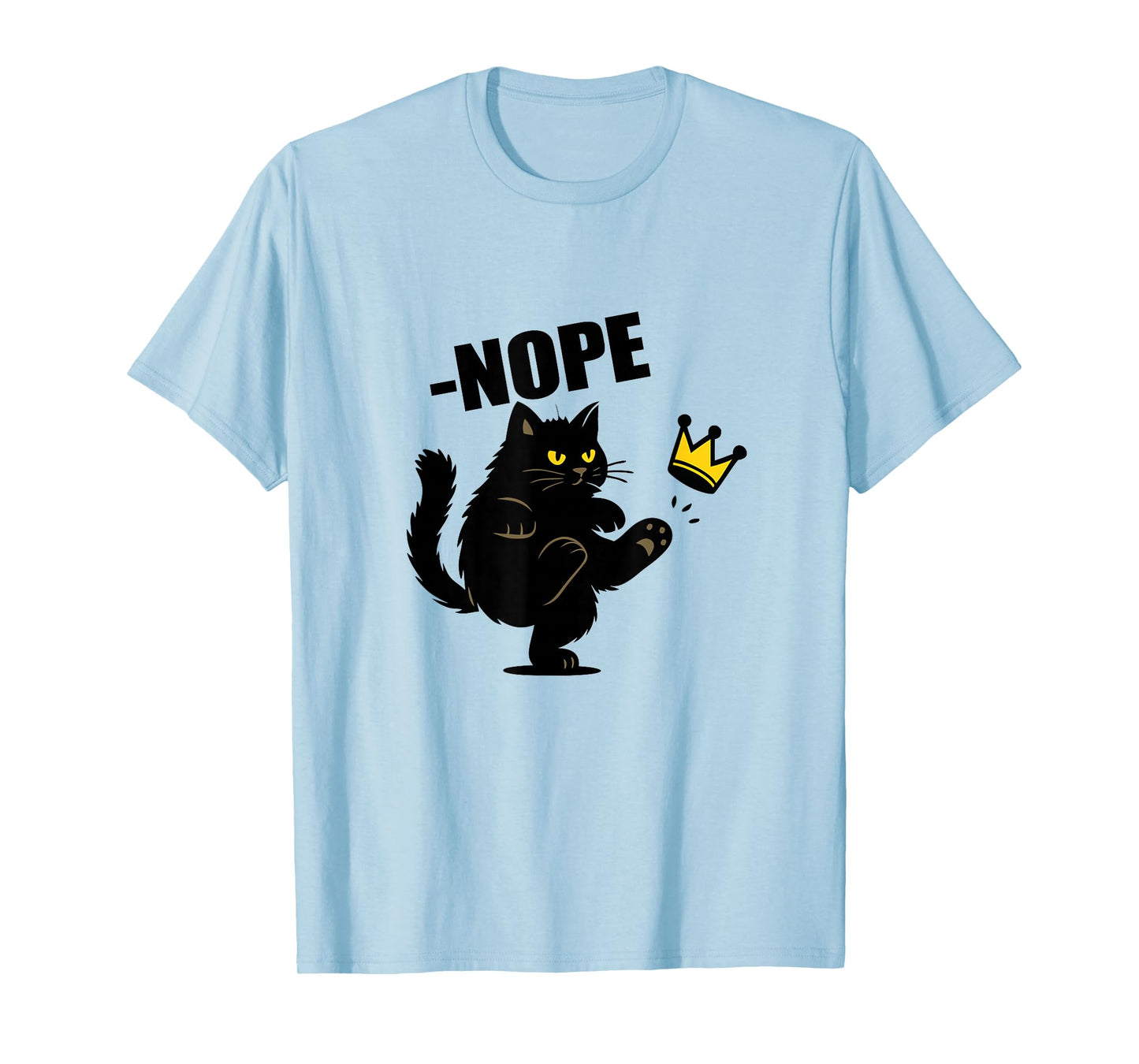 No Kings in America Black Cat Funny T-Shirt