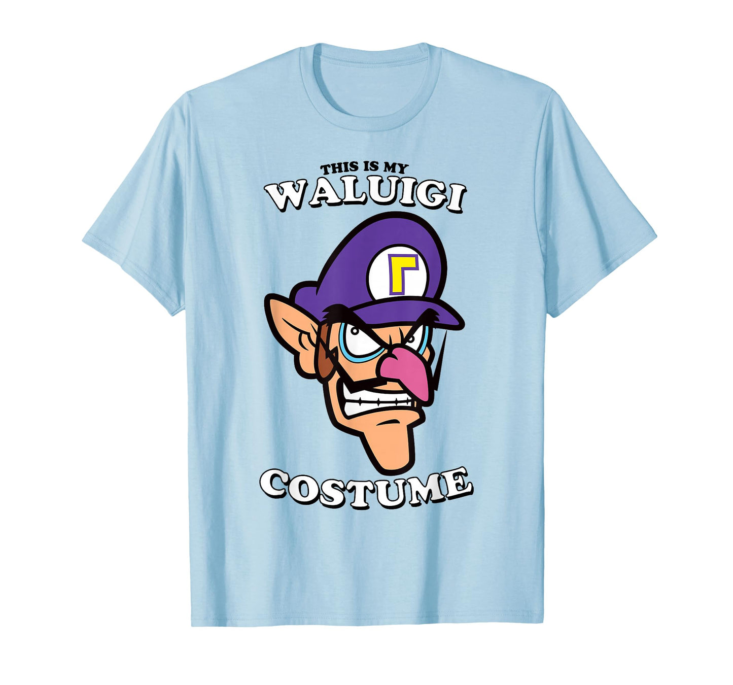Super Mario Halloween Vintage This Is My Waluigi Costume T-Shirt
