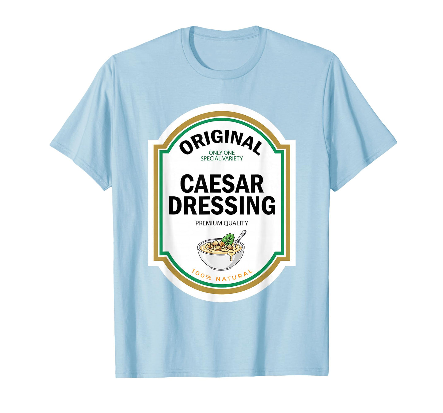 Caesar Dressing Salad Halloween Funny Matching Costume Label T-Shirt