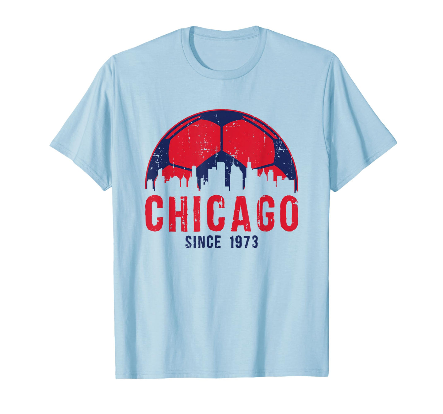 Chicago Skyline Soccer FC Futbol Illinois T-Shirt