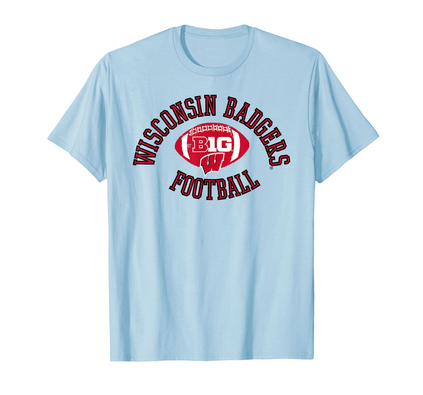 Wisconsin Badgers Big 10 Football Huddle Gray T-Shirt