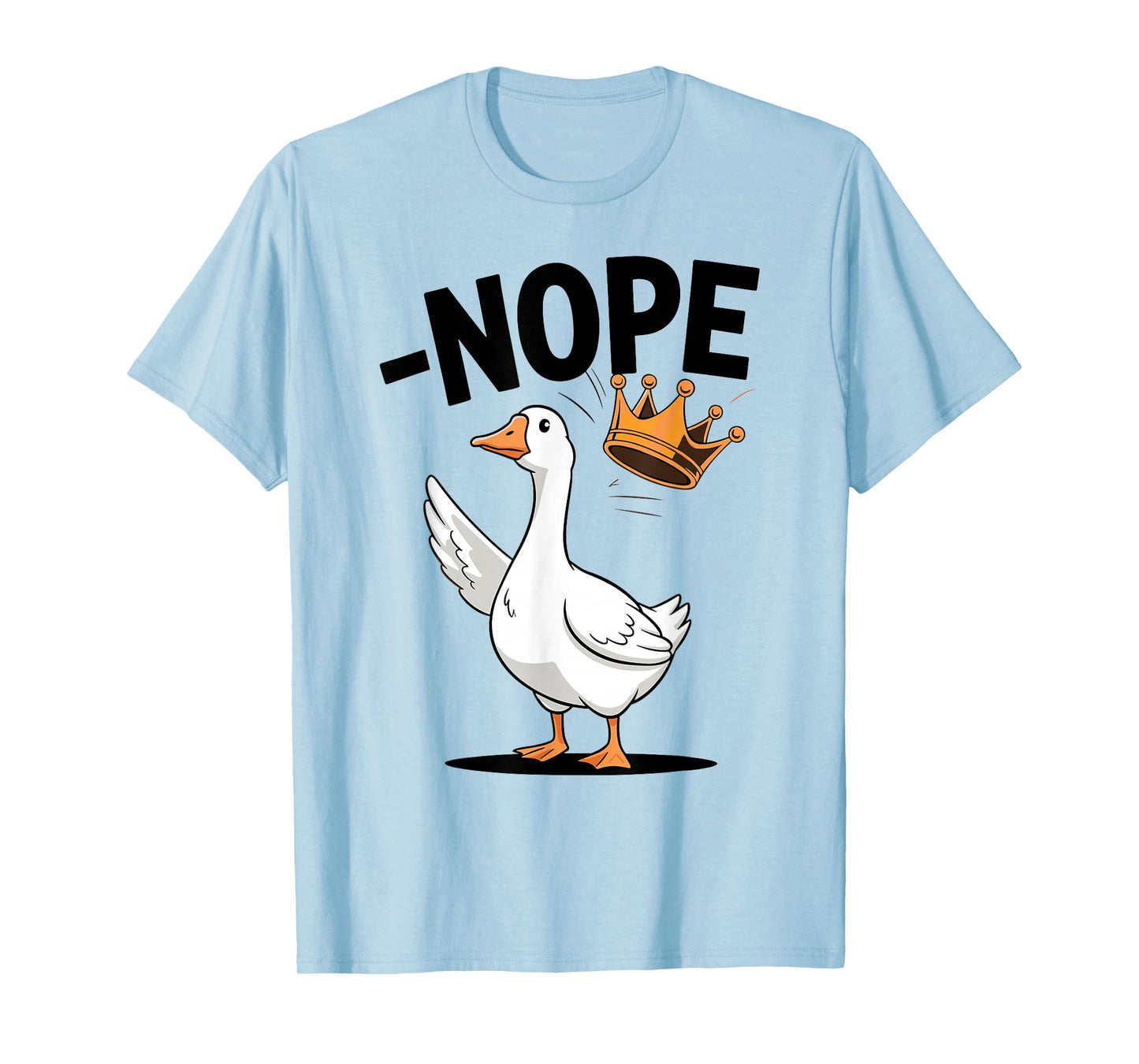 Vintage No Kings in America Funny Goose Kicking Crown T-Shirt