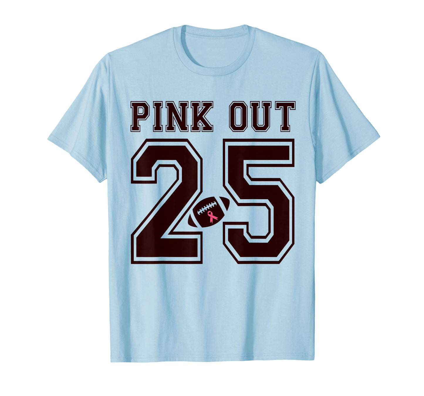 Pink Out 2025 Football Team Breast Cancer Awareness Month T-Shirt