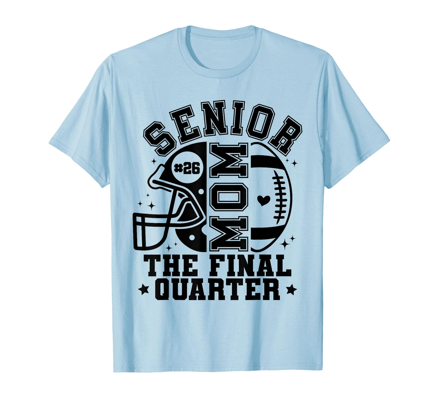Groovy Senior Football Mom The Final Quarter 2026 Game Day T-Shirt