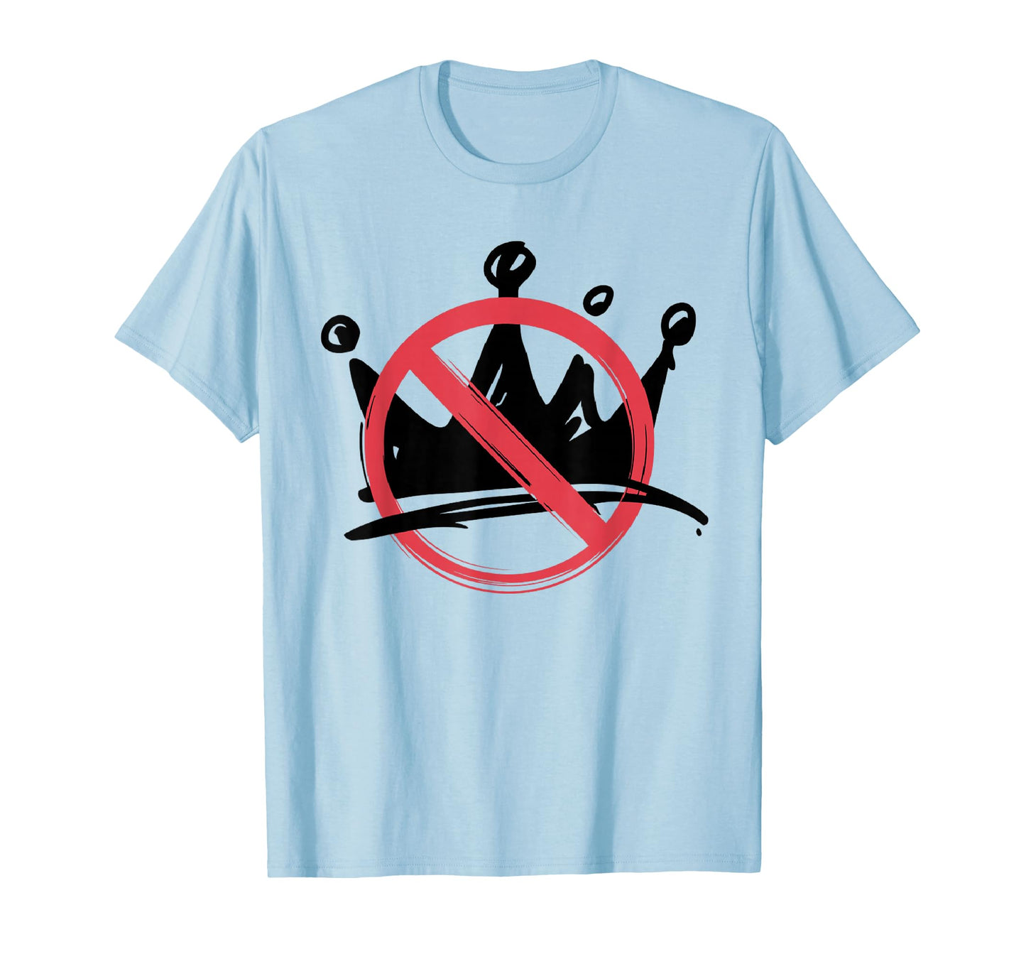 No King Minimalist Protest Emblem T-Shirt