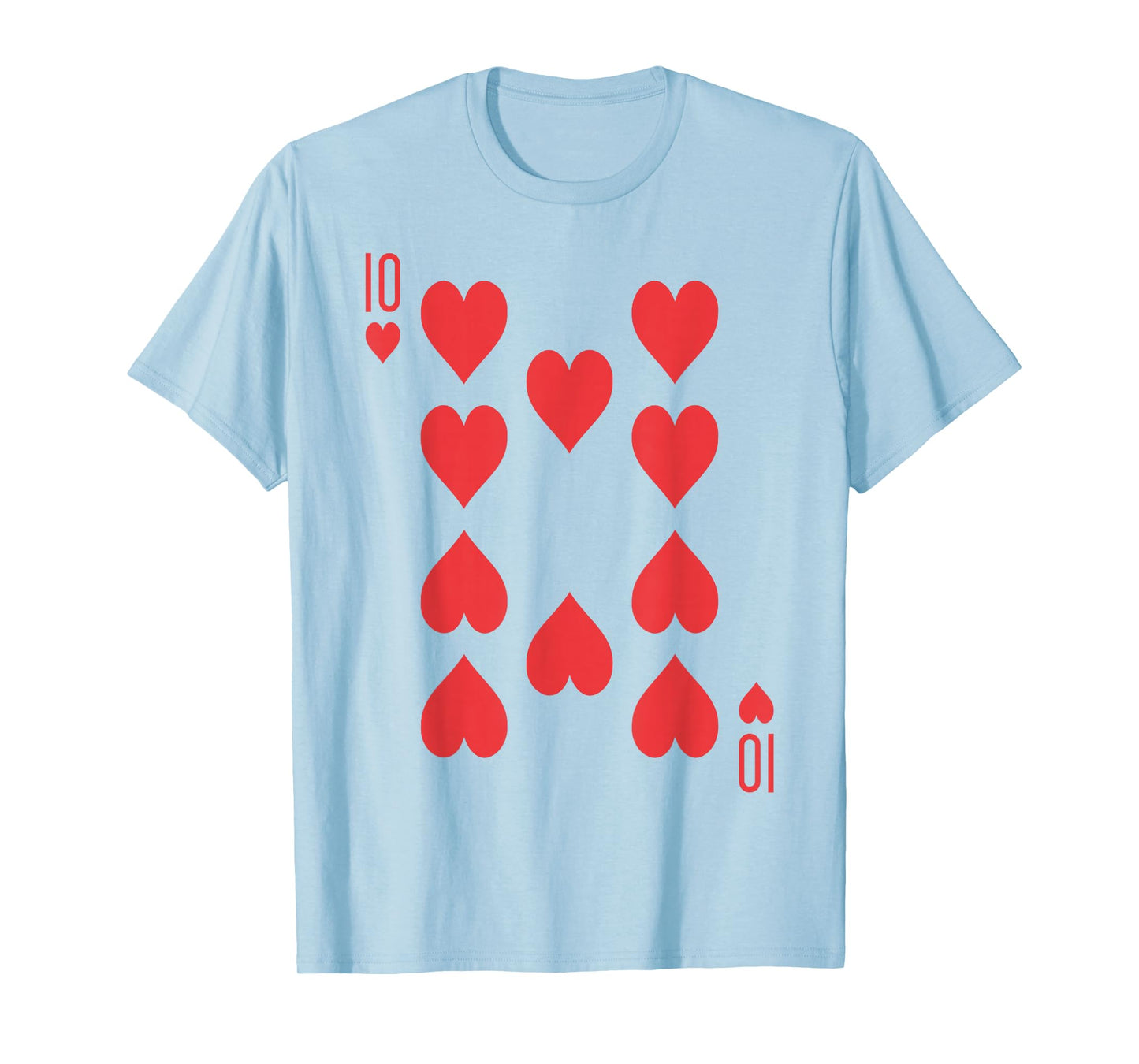 Ten of Hearts | Royal Flush Group Costume Playing Card T-Shirt