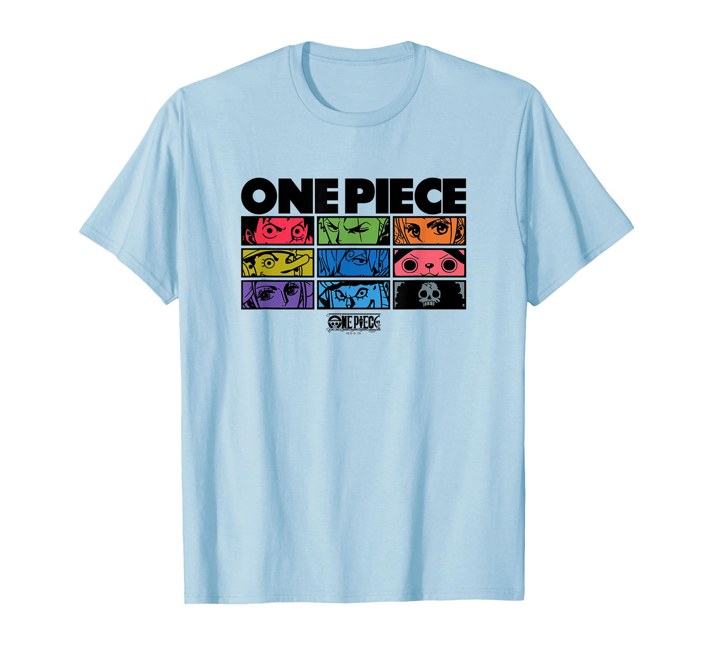 One Piece Anime Character Eyes Colorful Pop Art Grid T-Shirt