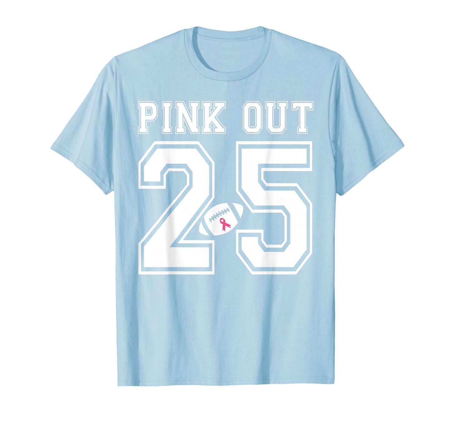 2025 Pink Out Football Team Breast Cancer Awareness Month T-Shirt