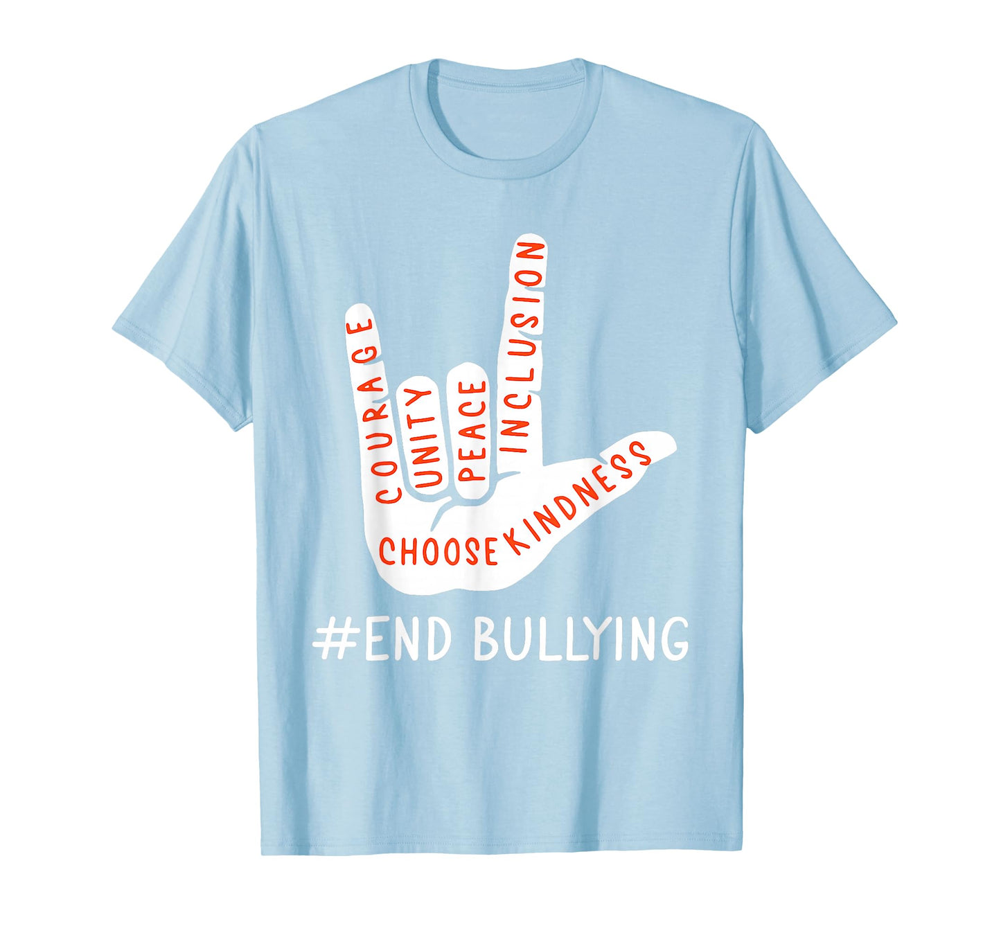 Unity Day Orange Anti Bullying Love Peace Inclusion Teachers T-Shirt