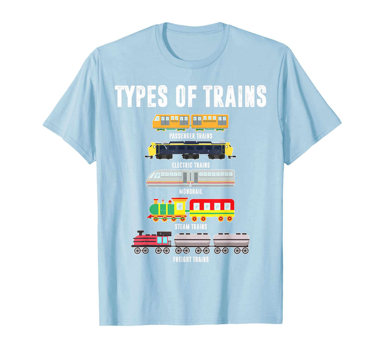 Types of Trains Shirt Toddler Boy Locomotive Railroad Baby T-Shirt