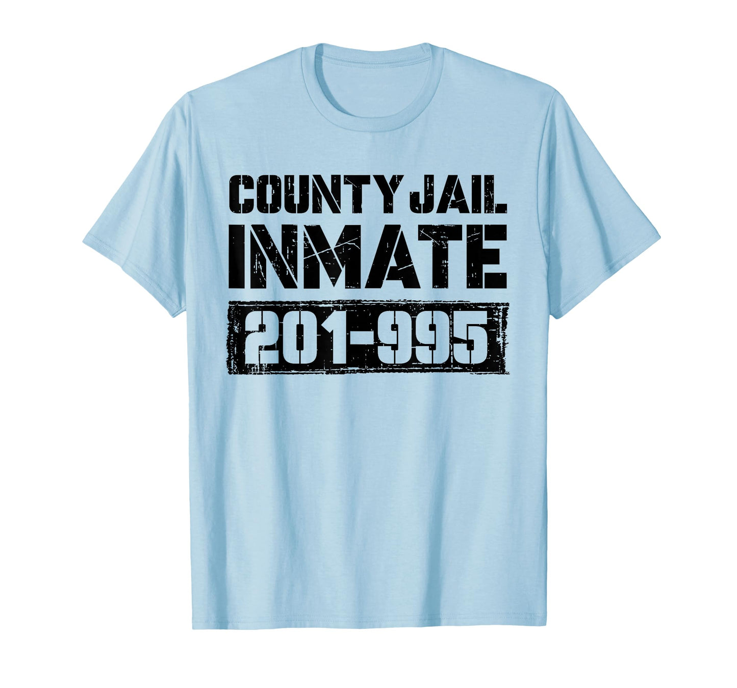 County Jail Inmate Funny Prisoner Spooky Halloween Costume T-Shirt