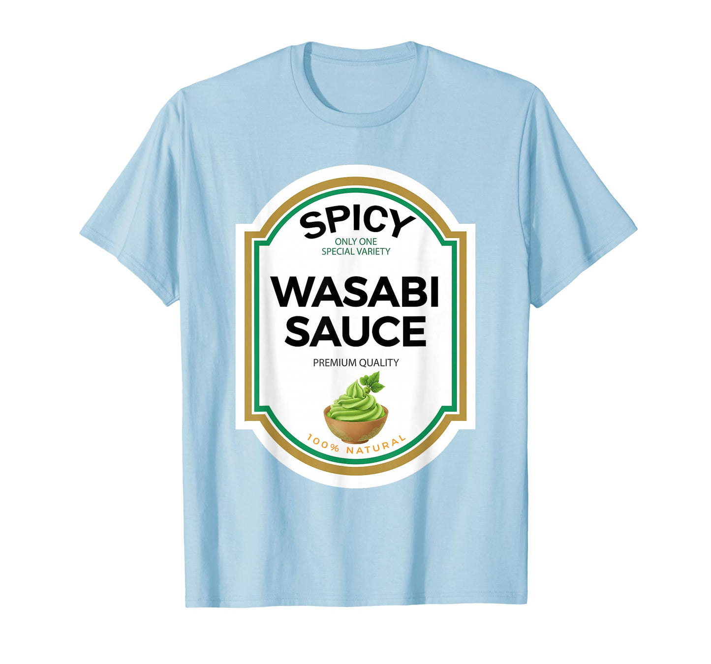 Spicy Wasabi Sauce Halloween Funny Matching Costume Label T-Shirt