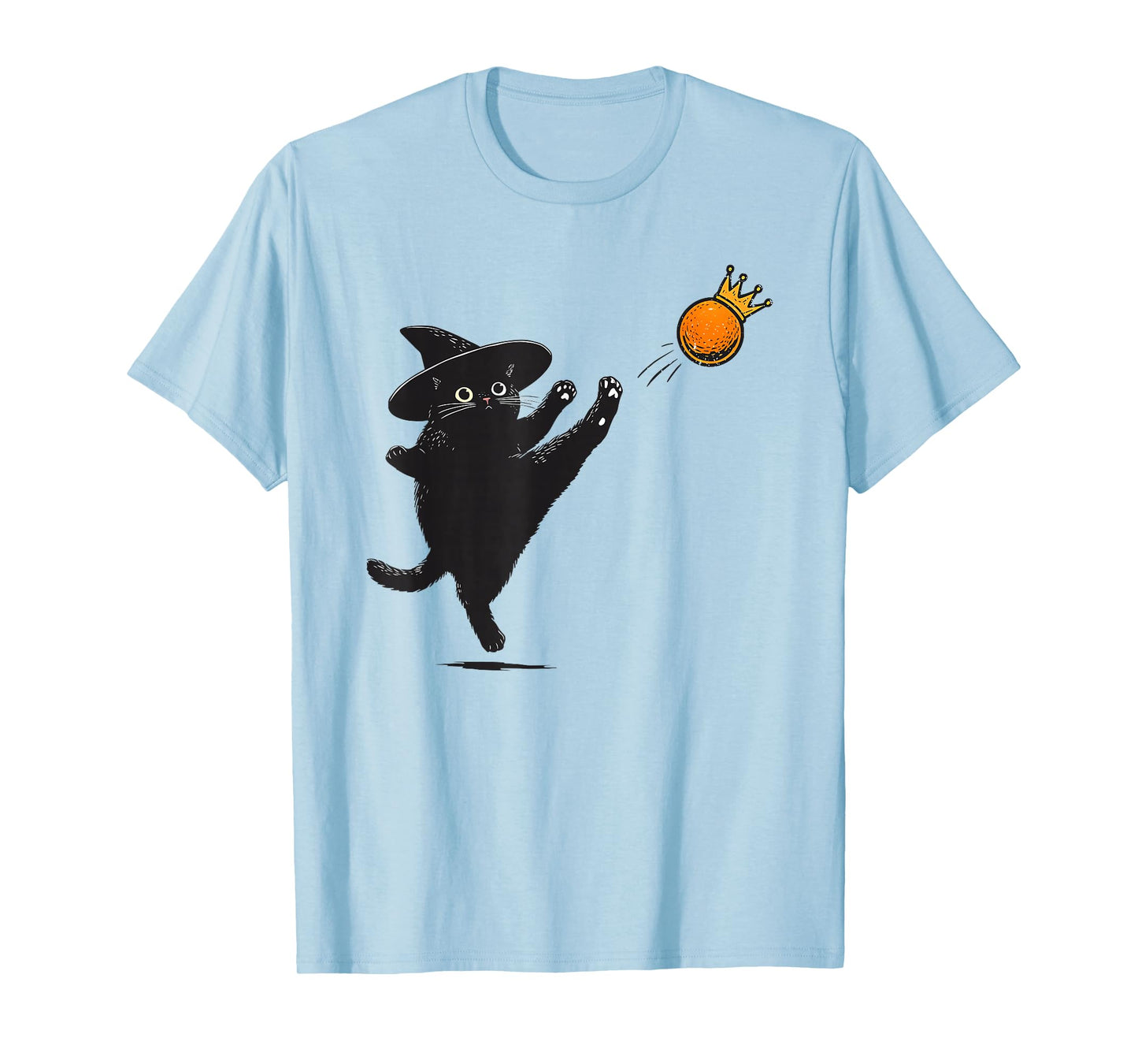 Black Cat No Kings Vintage Cats Halloween Humor Trump T-Shirt