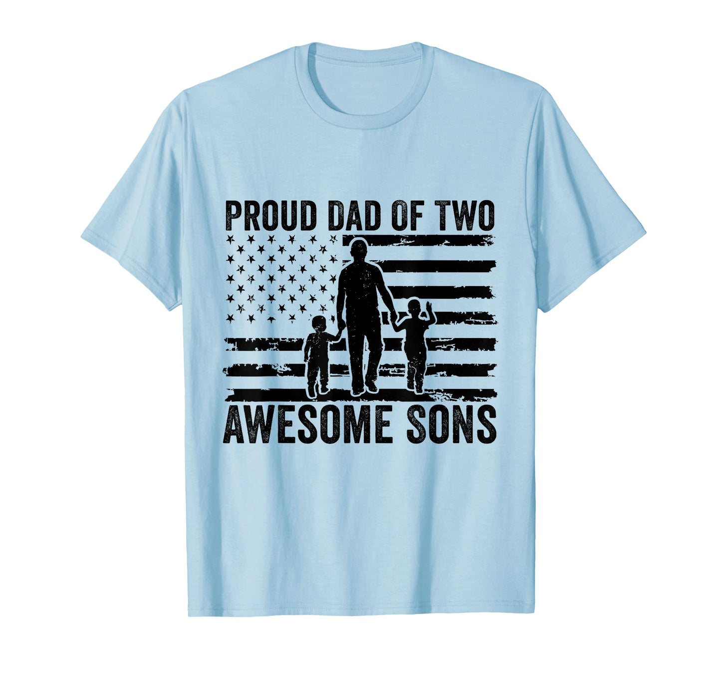 Proud Dad Of Two Awesome Sons Dad of 2 Two Boys Matching T-Shirt