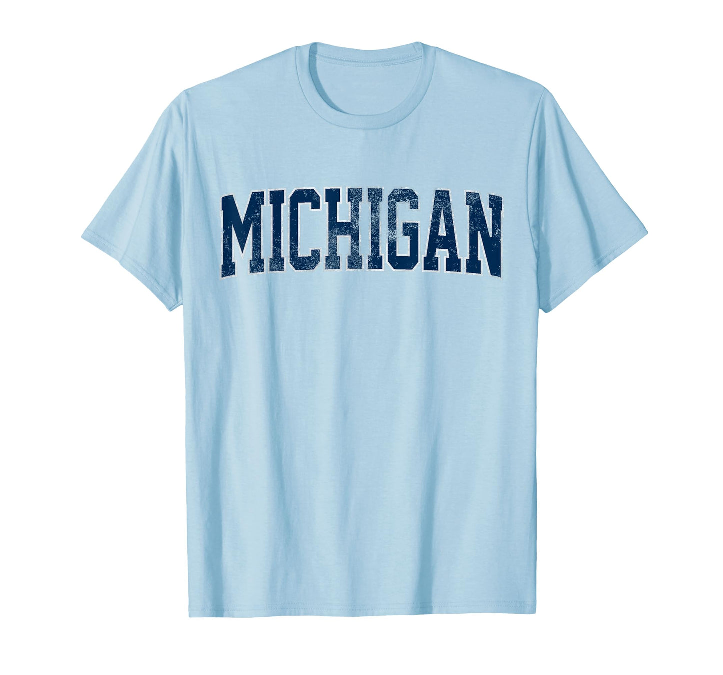 Vintage Michigan Look Blue Maize Men Retro Gold Michigan Tee T-Shirt