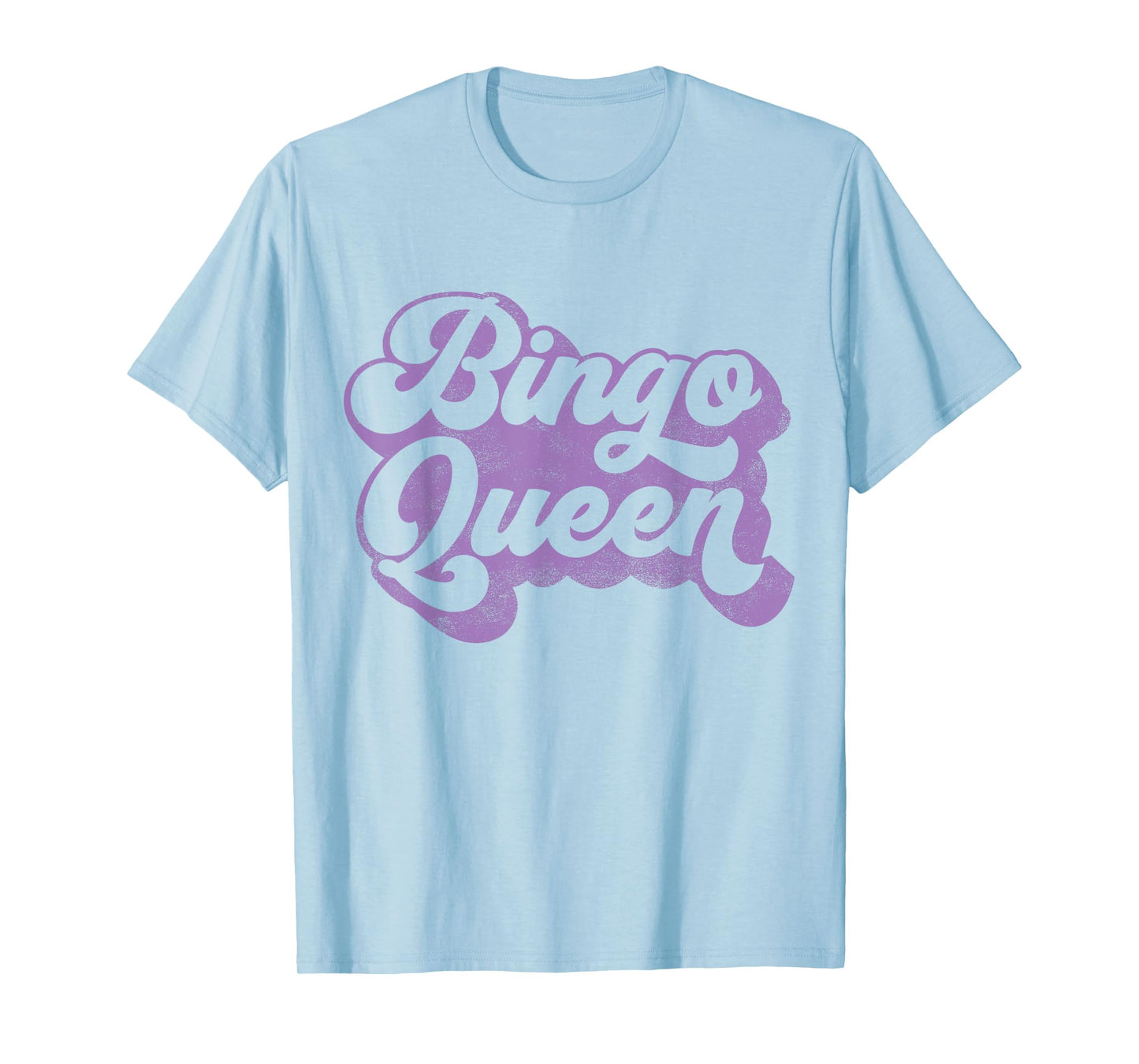 Bingo Queen T-Shirt for Callers or Players in Purple T-Shirt