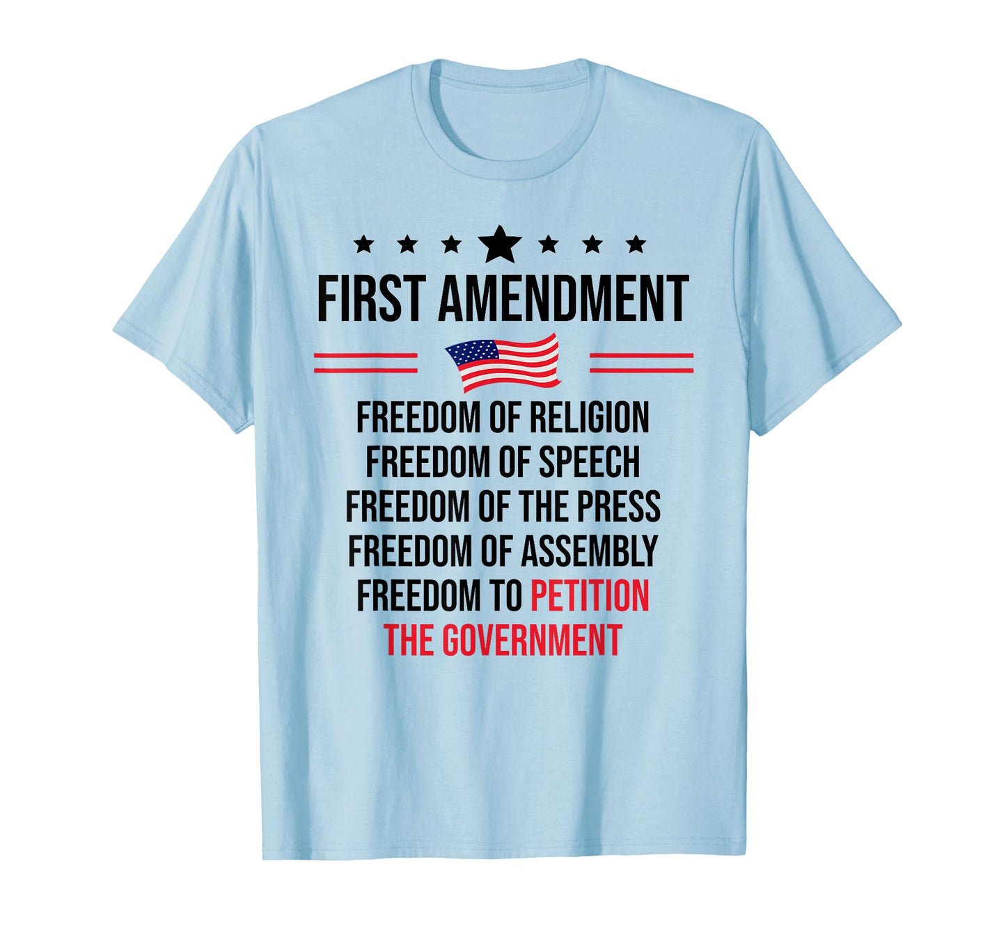 First Amendment Freedom of Speech Free Press 1st Amendment T-Shirt