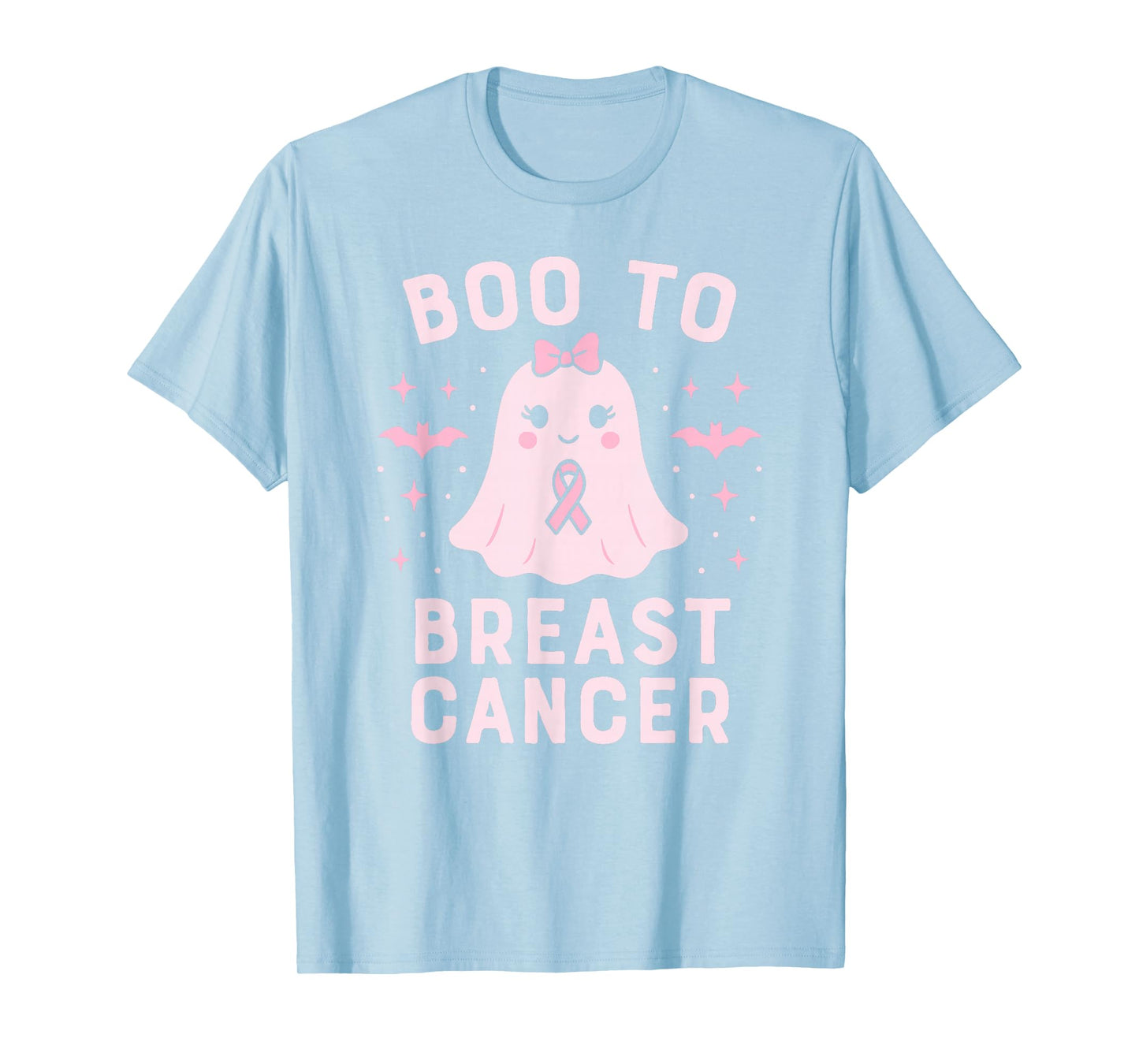 Boo to Breast Cancer Halloween Pink Ghost Awareness T-Shirt