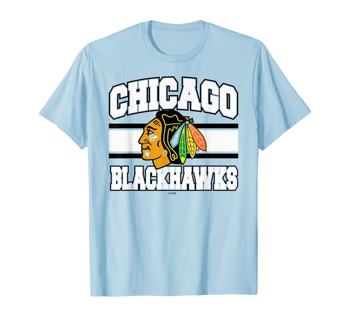 Chicago Blackhawks Stripe Red Officially Licensed T-Shirt