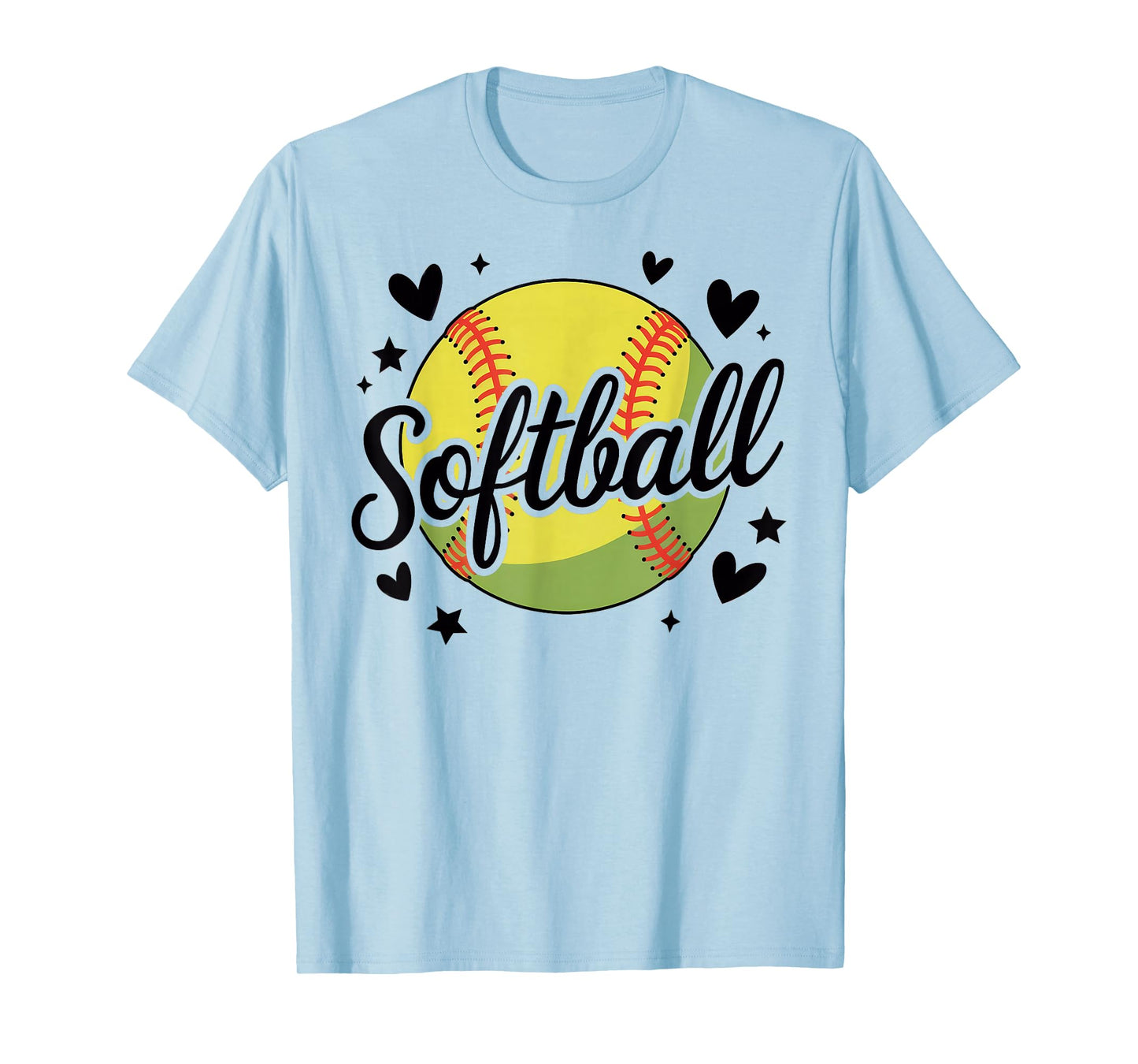 Girls Softball Cute Youth Fastpitch Player T-Shirt