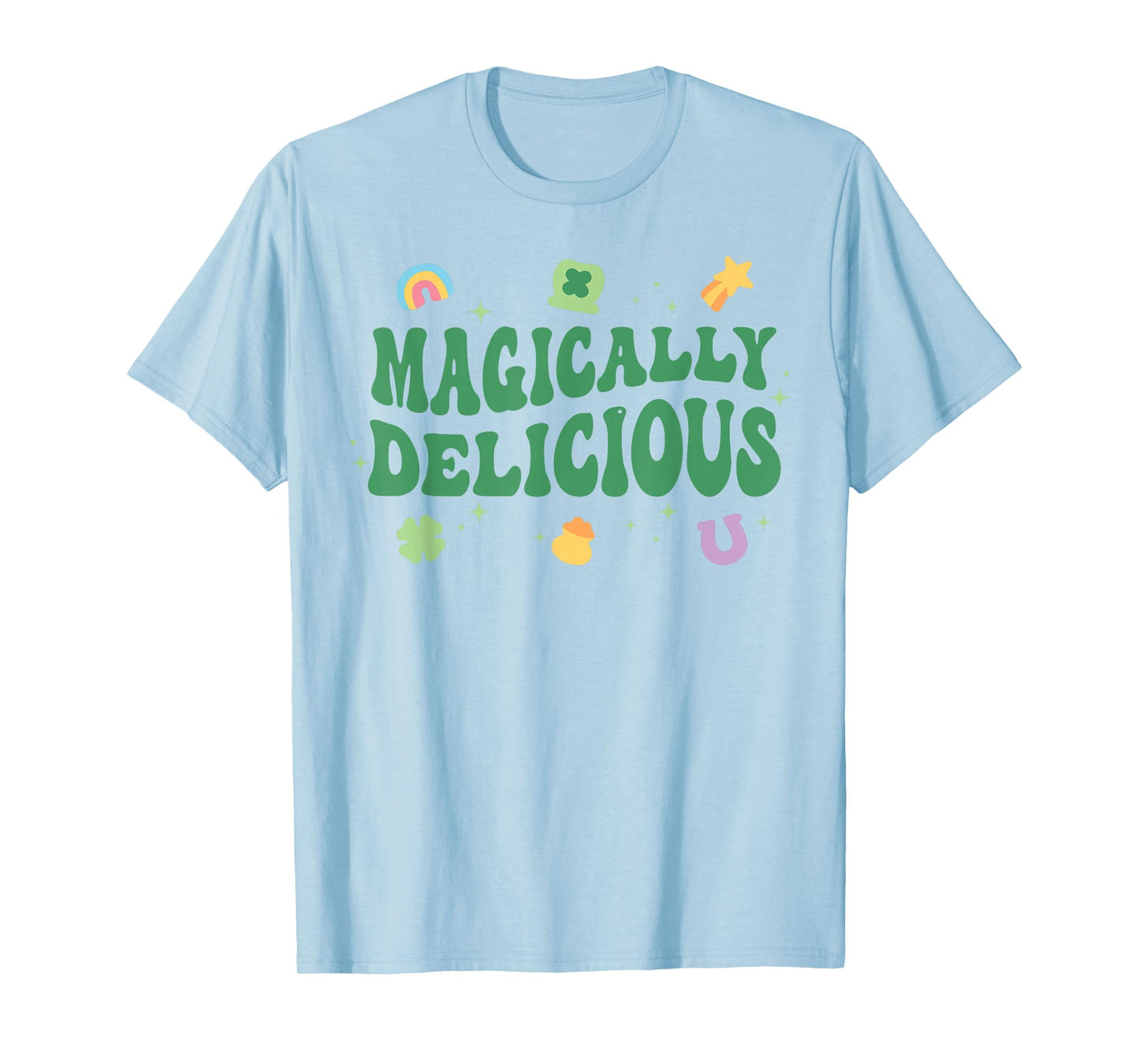 Magically Delicious Lucky Charms Groovy St Patricks Day Kids T-Shirt