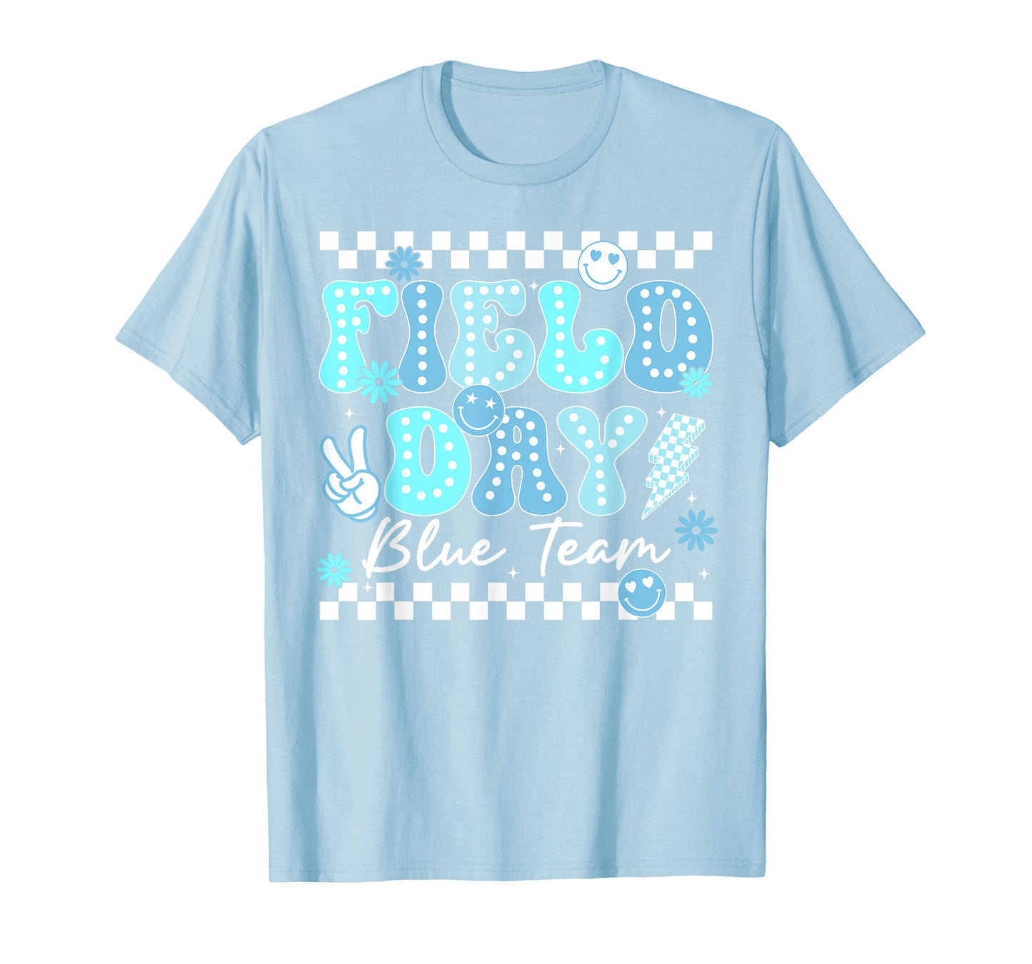 Field Day Blue Team Color Field Trip Team Game Competition T-Shirt