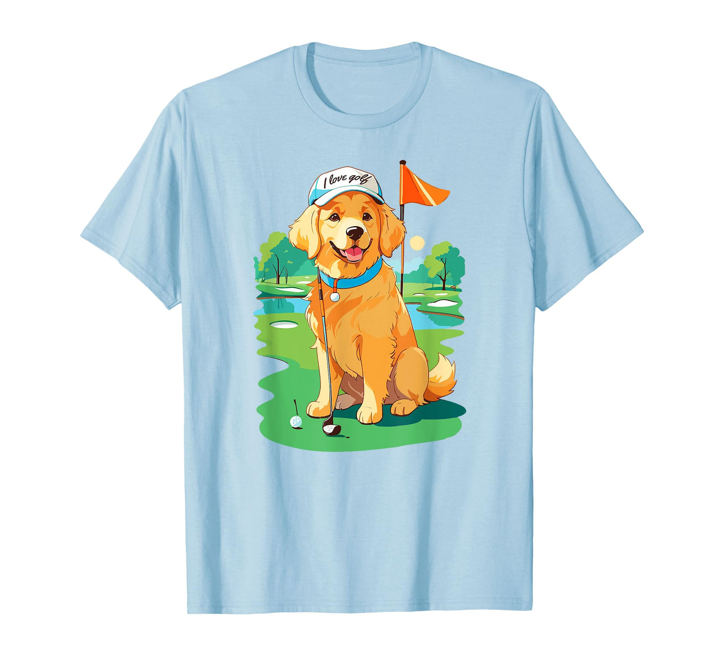 Golf Player Lover Golden Retriever T-Shirt