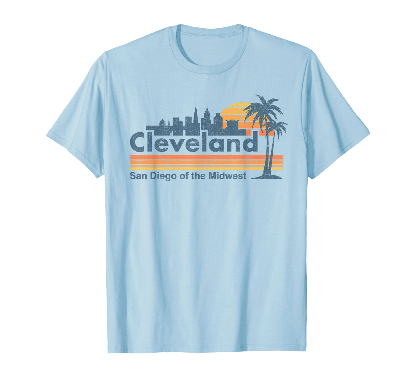 Funny Cleveland Skyline San Diego Of The Midwest Retro Meme T-Shirt