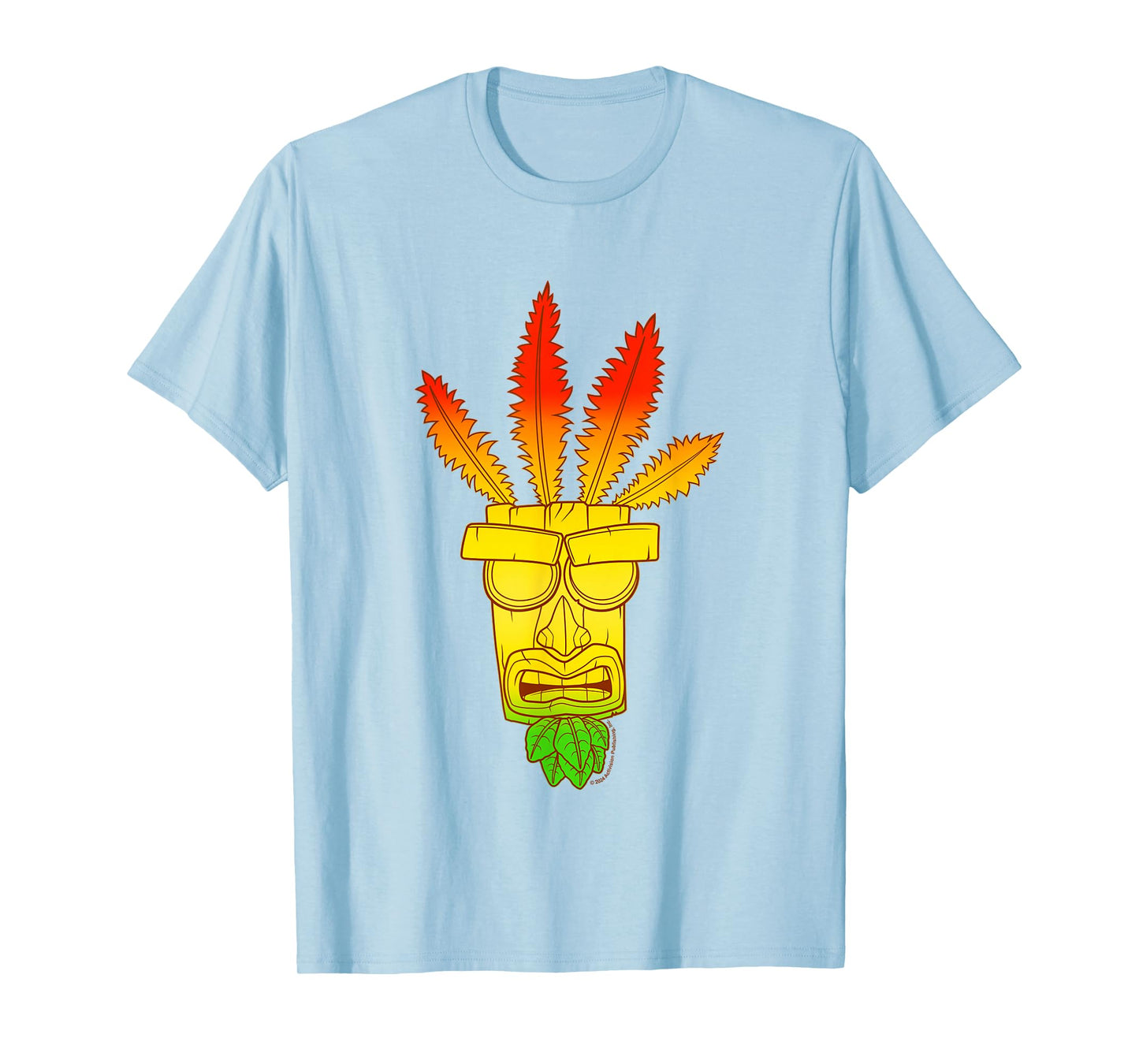 Crash Bandicoot Aku Aku Gradient Colors Chest Logo T-Shirt