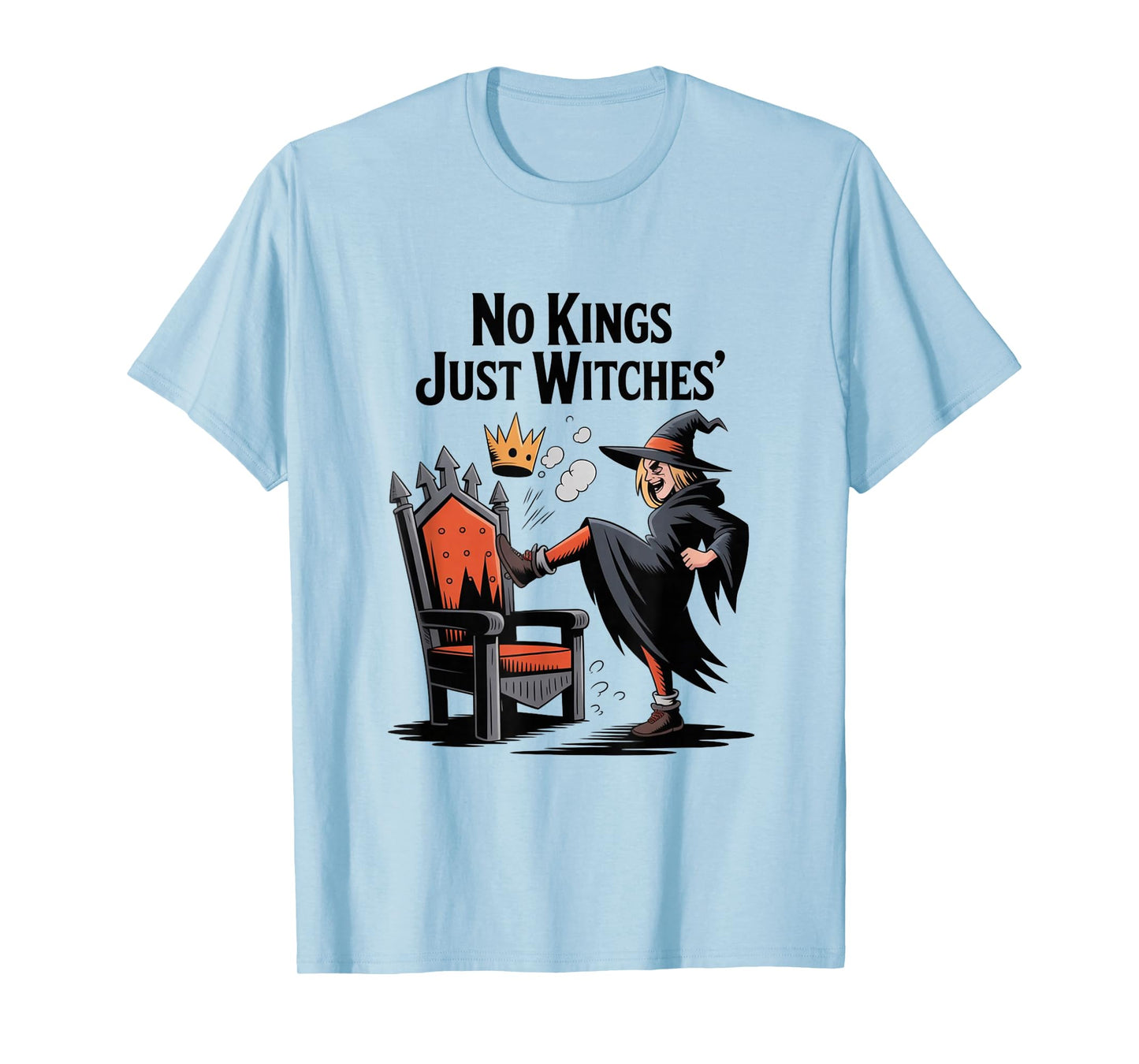No Kings Just Witches Funny Witchcore Halloween Art T-Shirt