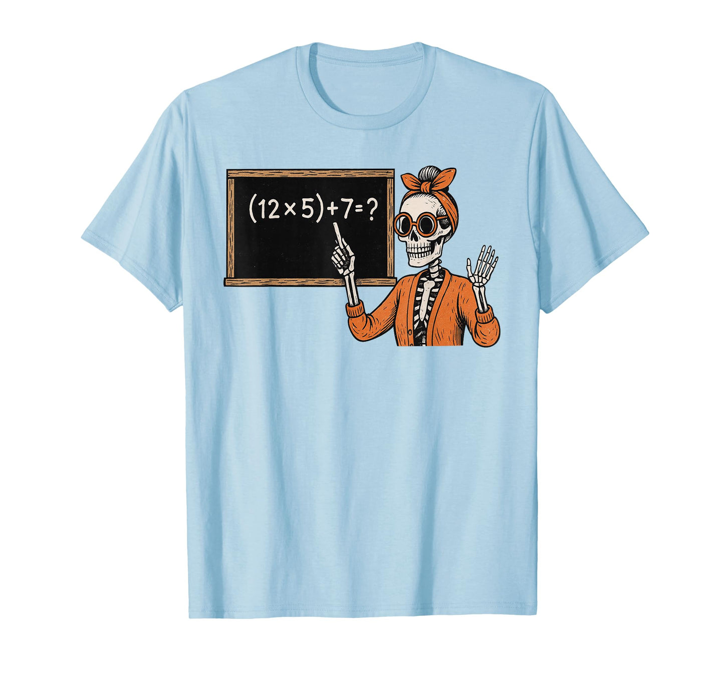 67 Teacher Halloween Skeleton Six Seven Meme Brainrot Math T-Shirt