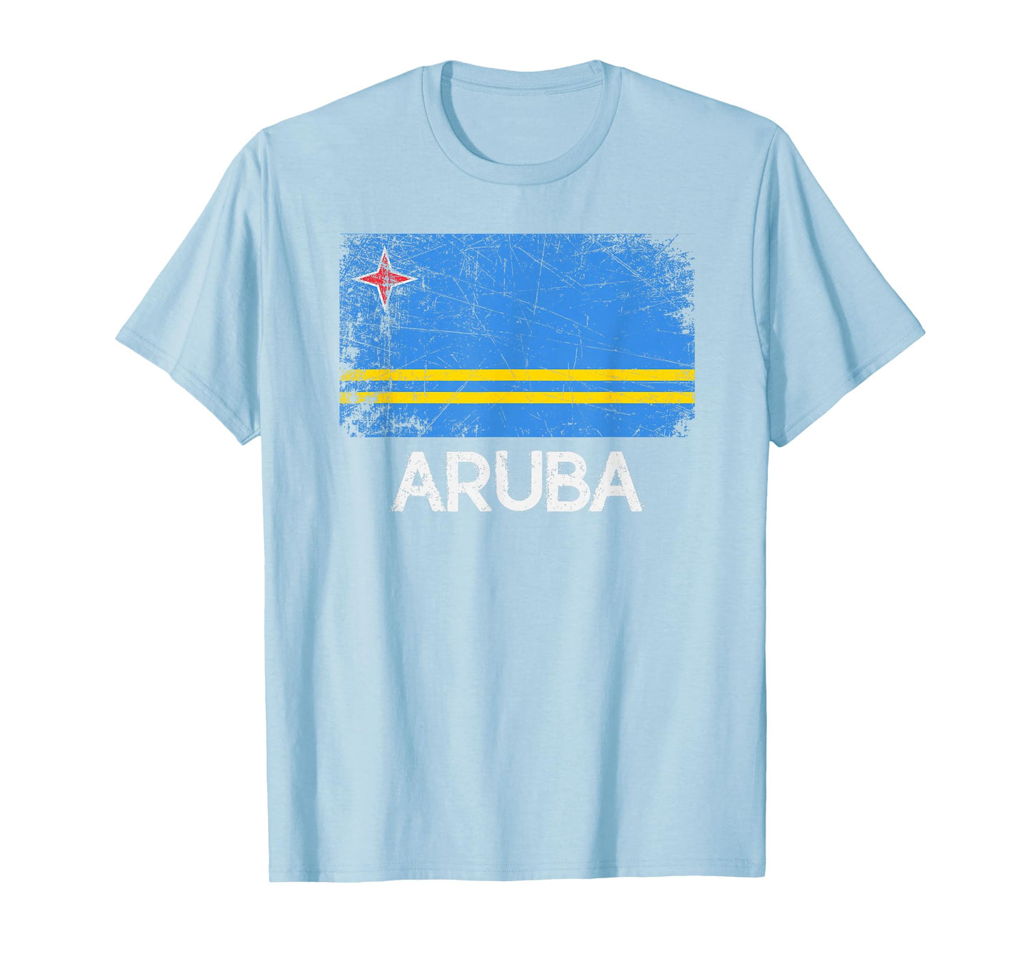 Aruban Flag T-Shirt | Vintage Made In Aruba Gift T-Shirt