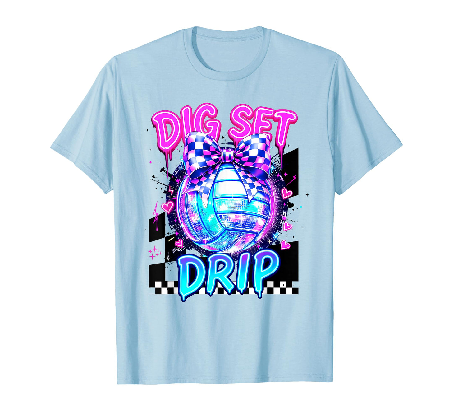 Volleyball Dig Set Drip Boys Girls Sport Lover T-Shirt