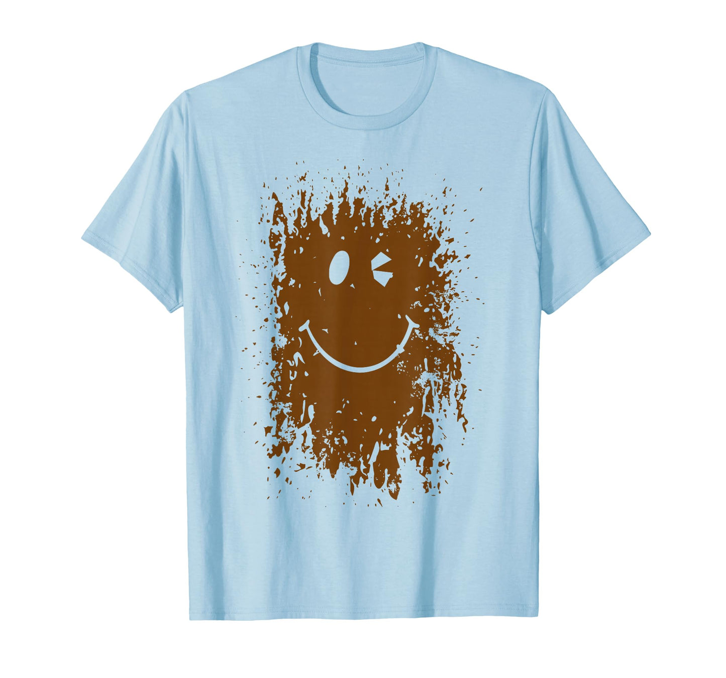 Funny Splash Mud Splatter Face Run Forest Gump T-Shirt