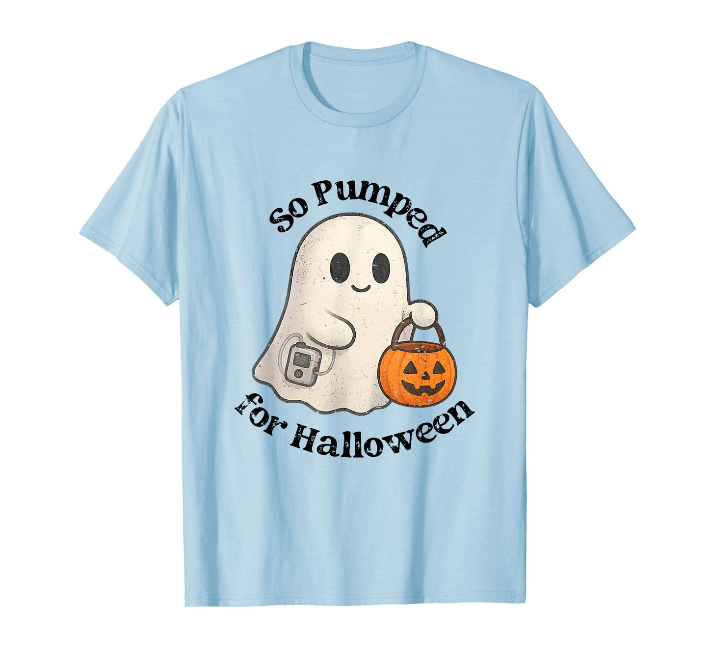 So Pumped Halloween T1D Cute Ghost Type 1 Diabetes Awareness T-Shirt