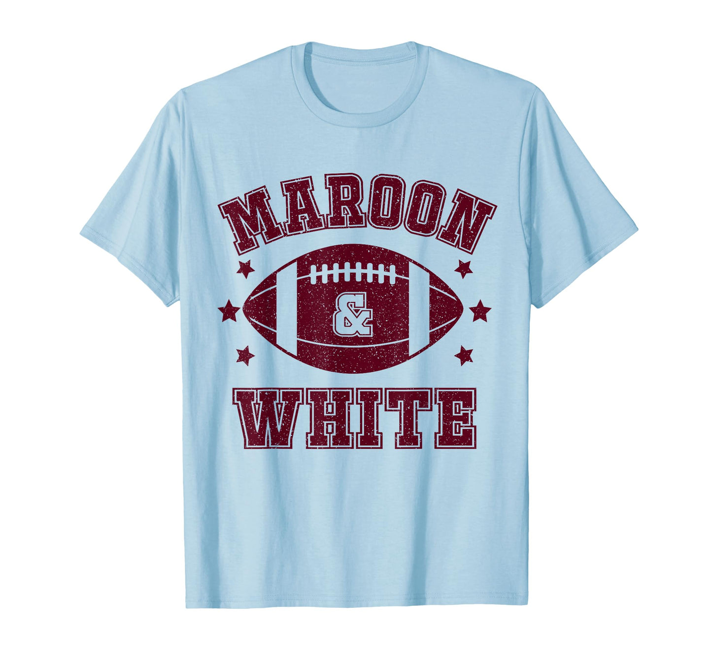 On Gameday Football We Wear Maroon And White School Spirit T-Shirt