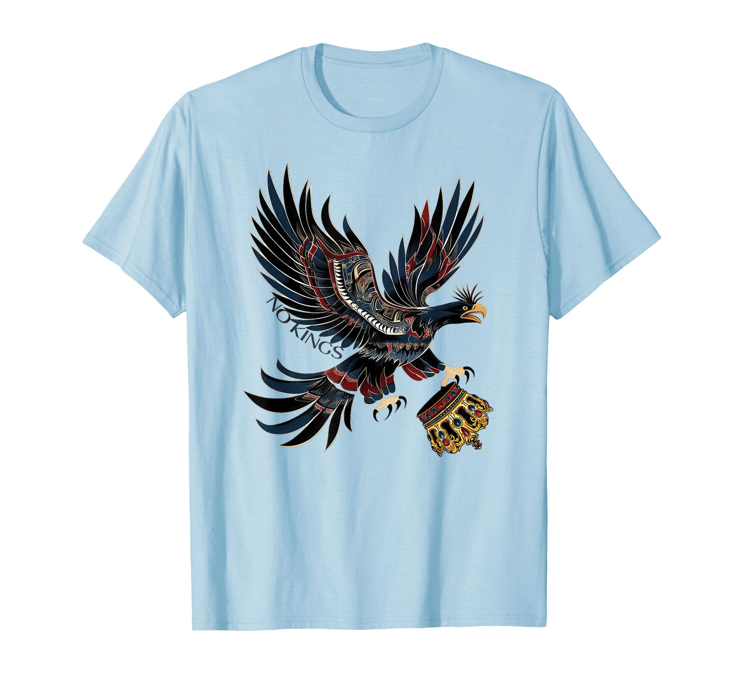 No Kings Political Protest Subtle Statement Graphic T-Shirt