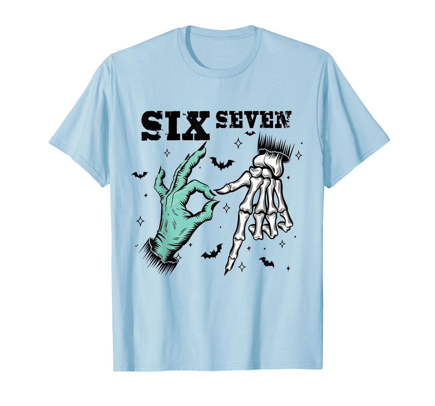 67 Meme Spooky Skeleton Six Seven Gen Alpha Slang T-Shirt