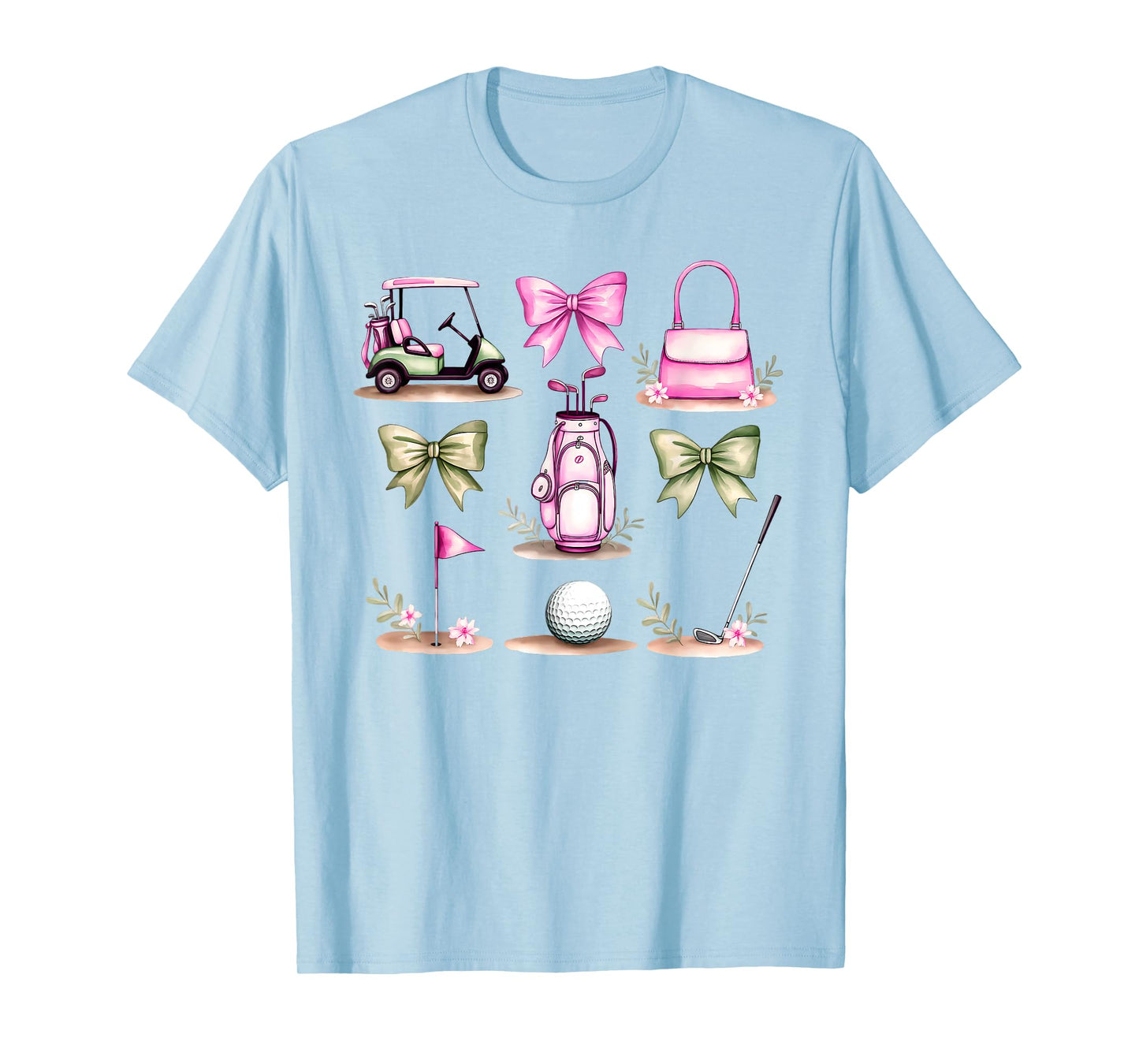Golf Mom Coquette Bow Golfer Golf Lovers Golf Player Mom T-Shirt