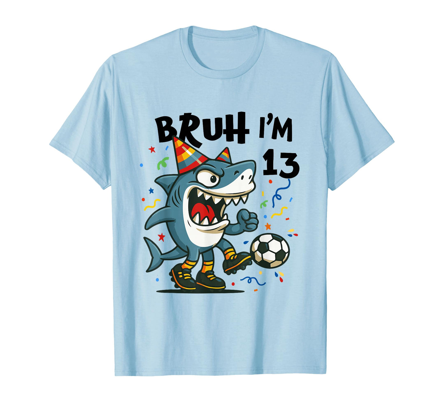 Tralalero Tralala Italian Brainrot Soccer 13th Birthday T-Shirt