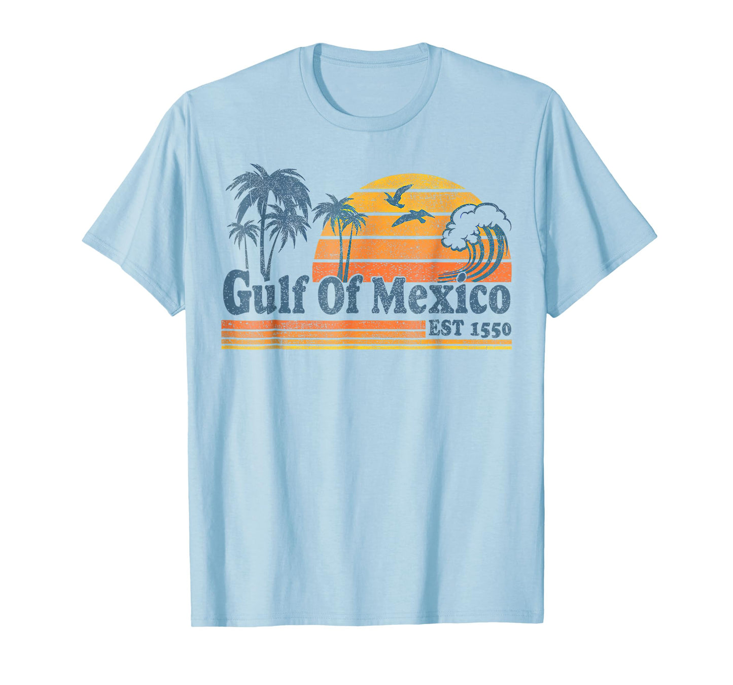 Gulf of Mexico Est 1550 Retro Vintage Beach Gulf of Mexico T-Shirt